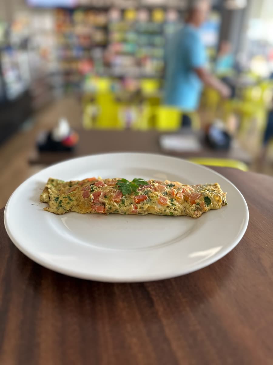 Omelete com Tomate